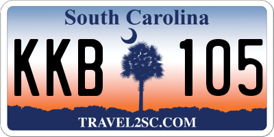 SC license plate KKB105