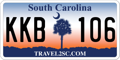 SC license plate KKB106