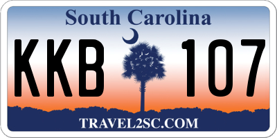 SC license plate KKB107