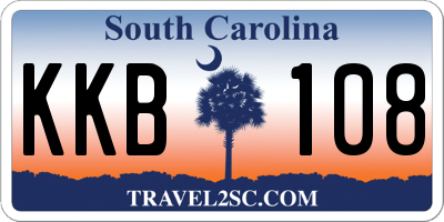 SC license plate KKB108