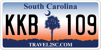 SC license plate KKB109