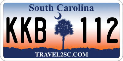 SC license plate KKB112