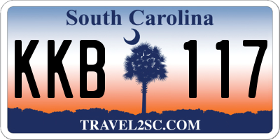SC license plate KKB117