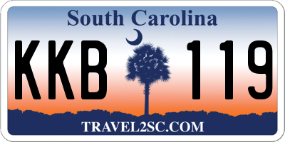 SC license plate KKB119