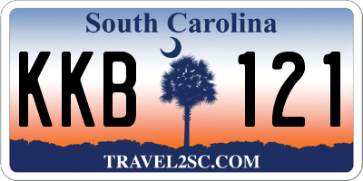 SC license plate KKB121