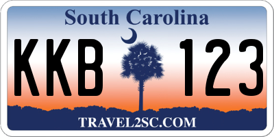 SC license plate KKB123