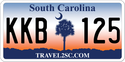 SC license plate KKB125