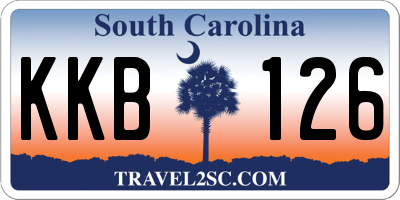 SC license plate KKB126