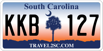 SC license plate KKB127