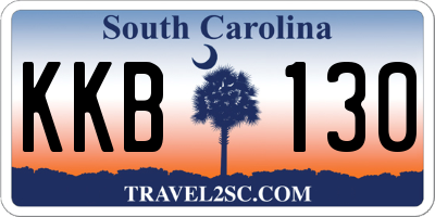 SC license plate KKB130