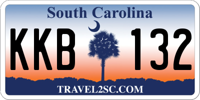 SC license plate KKB132