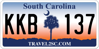 SC license plate KKB137