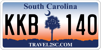 SC license plate KKB140