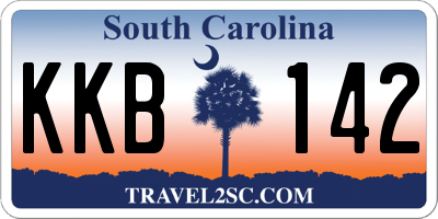 SC license plate KKB142