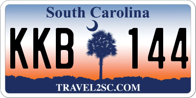 SC license plate KKB144
