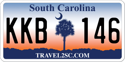 SC license plate KKB146