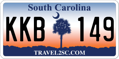SC license plate KKB149