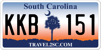 SC license plate KKB151