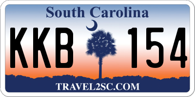 SC license plate KKB154