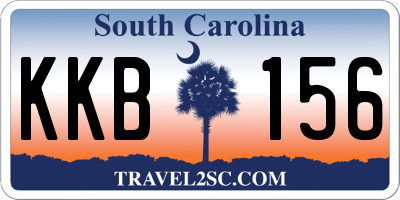 SC license plate KKB156