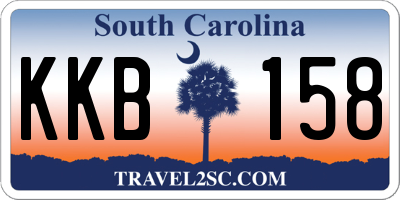 SC license plate KKB158