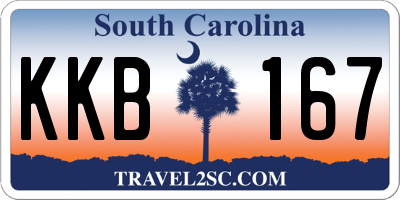 SC license plate KKB167