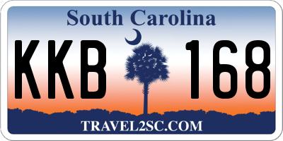 SC license plate KKB168