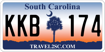 SC license plate KKB174