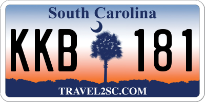 SC license plate KKB181