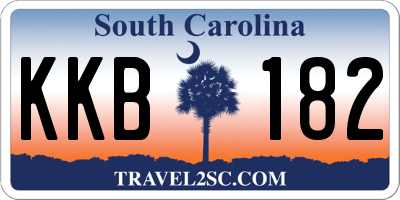 SC license plate KKB182