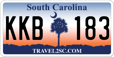 SC license plate KKB183