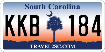SC license plate KKB184