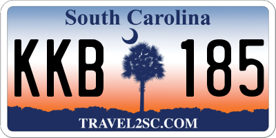 SC license plate KKB185