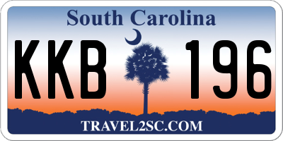 SC license plate KKB196