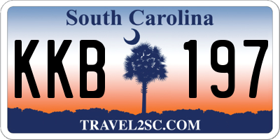 SC license plate KKB197
