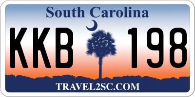 SC license plate KKB198