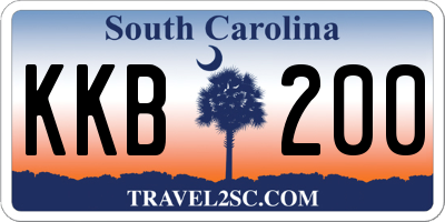 SC license plate KKB200
