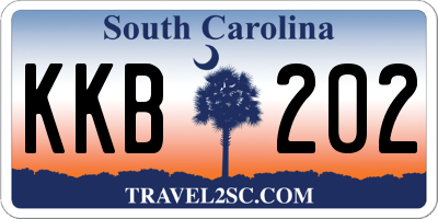 SC license plate KKB202