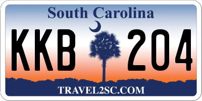 SC license plate KKB204