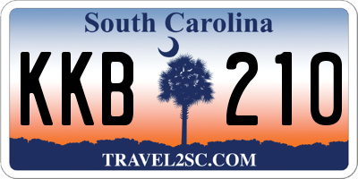 SC license plate KKB210