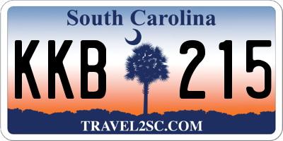 SC license plate KKB215