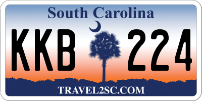 SC license plate KKB224