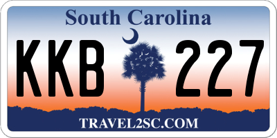 SC license plate KKB227