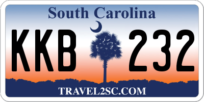 SC license plate KKB232