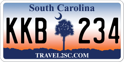 SC license plate KKB234