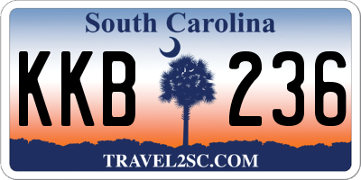 SC license plate KKB236