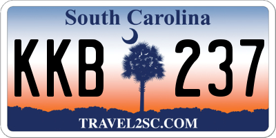 SC license plate KKB237