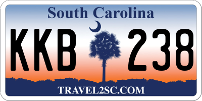 SC license plate KKB238
