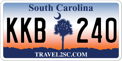 SC license plate KKB240