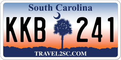 SC license plate KKB241